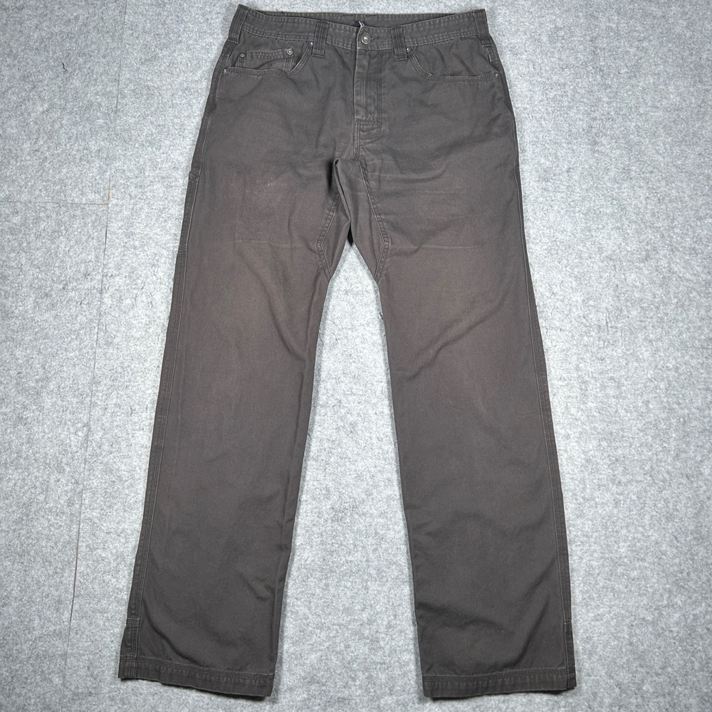 Prana Denim Pants Mens 32 Brown Breathe Carpenter Workwear Outdoor Hiking
